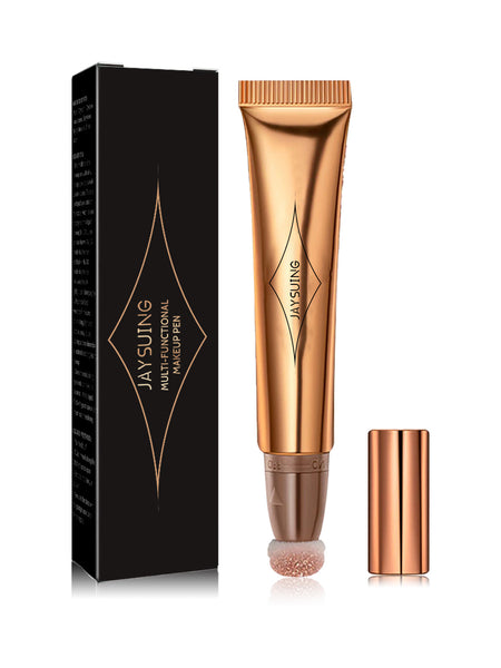 Jaysuing Multi-Functional Makeup Pen, Solid Liquid Contour Facial Blush Contour Highlighter Stick