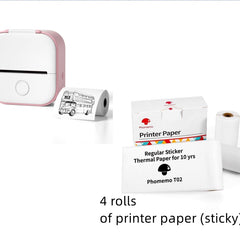 Portable Mini Thermal Label Printer Home Photo Printer Student Wrong Question Printer Bluetooth-compatible Mini Label Printer Price Tag