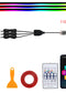 10 in 1 Car LED Acrylic Light Strip RGB Symphony Auto Interior Strip Lights Remote/APP Control Decorative Atmosphere Lamp