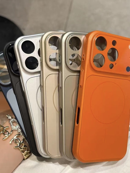 Solid Color All-inclusive Magnetic Phone Case Nano Frosted Glass For Magsafe Phone Case For I Phone 17 Air 16 15 14 13 Pro Max Magnetic Wireless Charge Armor Cover