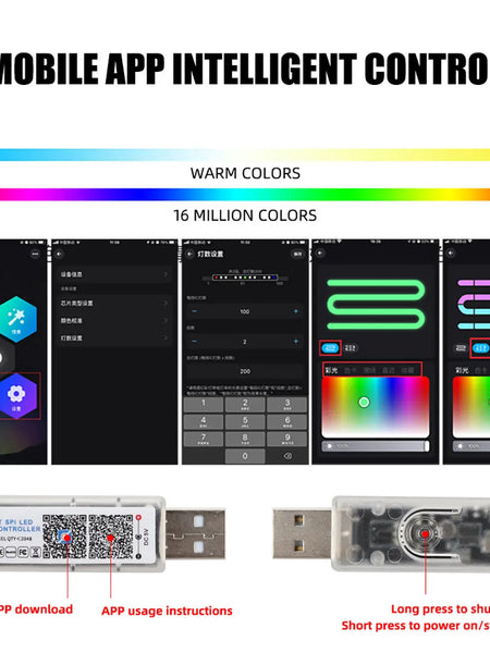 10 in 1 Car LED Acrylic Light Strip RGB Symphony Auto Interior Strip Lights Remote/APP Control Decorative Atmosphere Lamp