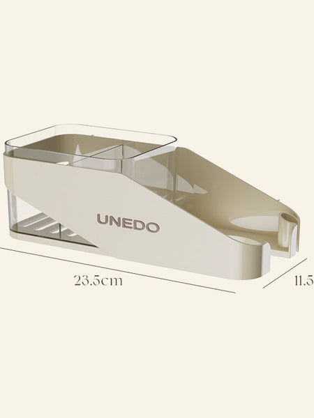 Cream hair dryer storage rack, non perforated wall mounted bathroom hair dryer rack, hair dryer holder, bathroom rack
