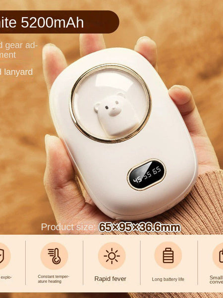 Mini Space Number Display Warm Hand Treasure 2-in-1 Warm Hand Treasure Charging