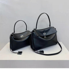 Vintage Suede Matte Kelly Bag — Elegant Shoulder, Crossbody & Underarm Tote for Women