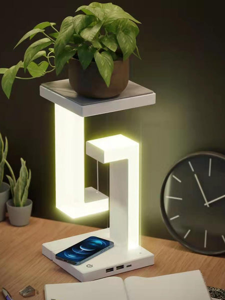 Creative Smartphone Wireless Charging Suspension Table Lamp Balance Lamp Floating For Home Bedroom