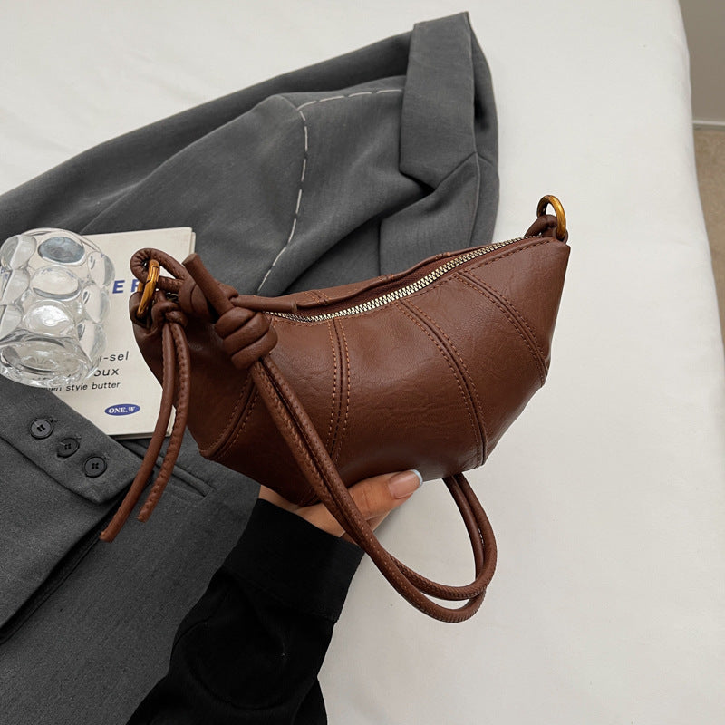 Brown bag women's crossbody bag cow horn bag
