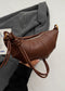 Brown bag women's crossbody bag cow horn bag
