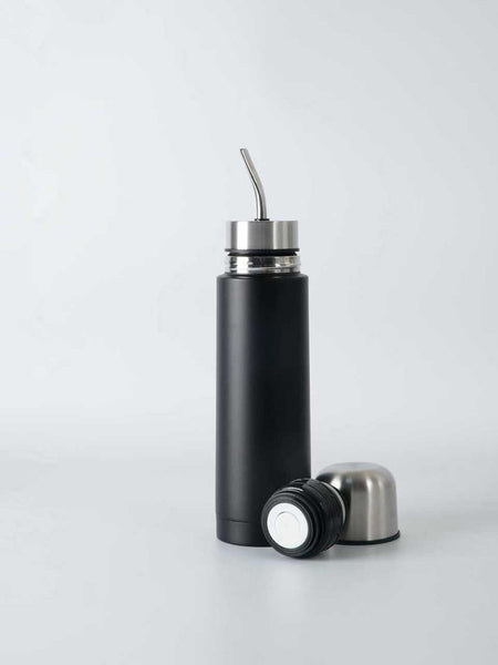 South American Mate Tea Travel Mug - Brazilian Filter Straw, Insulated Bullet Bottle, 3-in-1 Portable Mate Gourd Kit