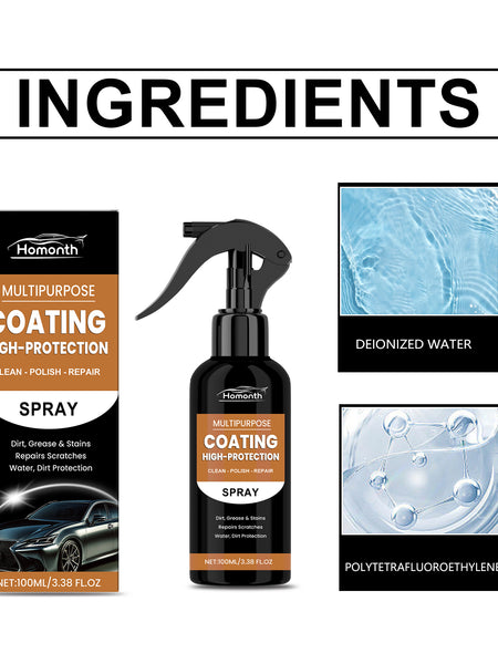 Homonth Automobile Protective Coating Spray, Multi-Functional Car Cleaning, Rust Removal, Scratch Repair, Universal Care