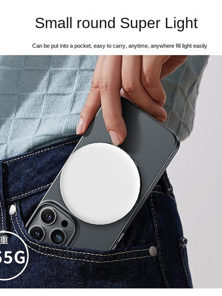 New YSH-126 LED Magnetic Phone Fill Light Photography Lamp Desktop Video Conference Live Pocket Light Mirror