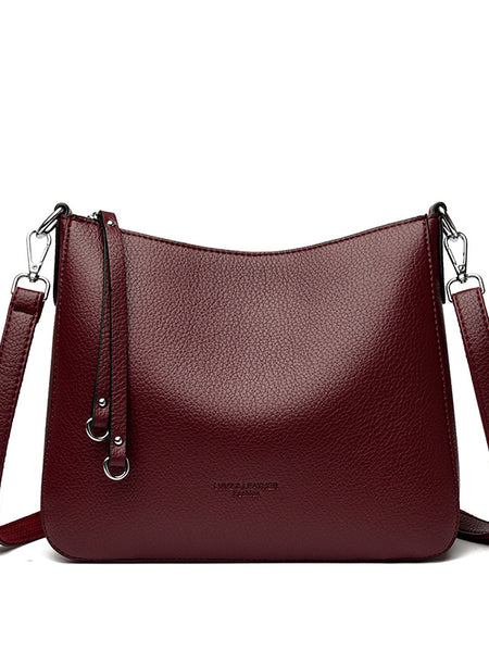 Fashionable Versatile Genuine Leather Women's Shoulder Crossbody Handheld Bag