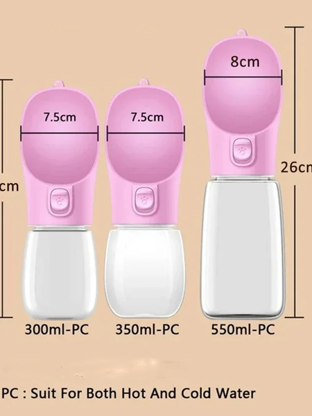 Portable Dog Water Bottle For Small Large Dogs Cat Outdoor Leakproof Walking Drinking Bowls Chihuahua French Bulldog Supplies