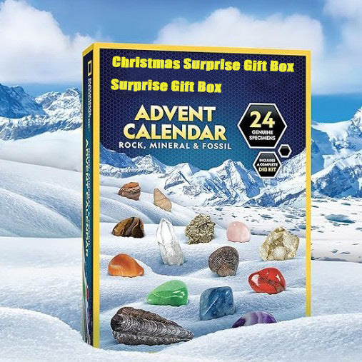 Advent Calendar Rock Blind Box 24-Day Countdown Surprise Mineral Gift Set