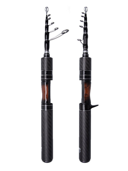 35CM Telescopic Lure Rod UL Ultra-short Mini Portable Carbon Fiber Sliding Float Fishing Rod