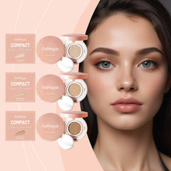 Eelhope Compact Air Cushion Foundation (Natural Color) Natural Lightweight Concealer Durable And Easy To Remove Makeup No Fake White Moisture Cushion
