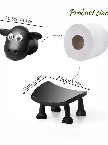 Cute sheep shaped toilet paper holder suitable for fashionable home decoration tissue box storage bathroom accessories decoration rack