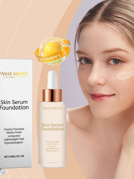 West&Month Moisturizing Liquid Foundation, Long-Lasting Long-Lasting Moisturizing Light Skin Care Liquid Foundation