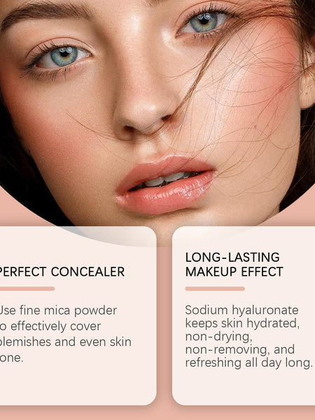 Eelhope Compact Air Cushion Foundation (Natural Color) Natural Lightweight Concealer Durable And Easy To Remove Makeup No Fake White Moisture Cushion