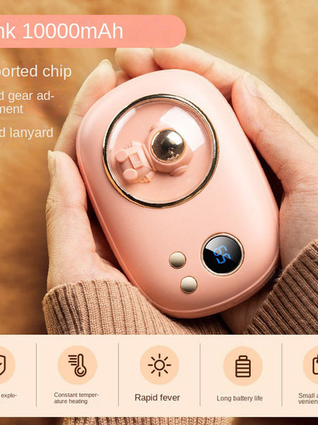 Mini Space Number Display Warm Hand Treasure 2-in-1 Warm Hand Treasure Charging