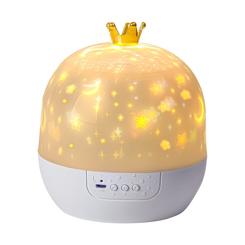 Dream Starry Sky Music Box Birthday Gift Crown Starry Sky Projection Lamp