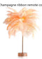 Feather Lamp Nordic Desk Lamp European-Style Bedroom Bedside Feather Table Lamp Night Light Table Lamp Decoration Modern