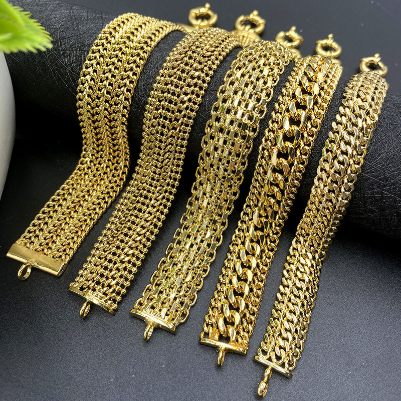 Minimalist Double-row Chain Wide Mesh Bracelet
