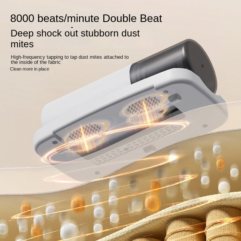 Home Wireless Mini Dust Mite Remover, Powerful Suction, Cordless Bed Dust Mite Cleaner, Compact Mite Remover