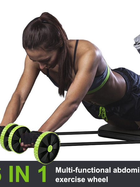 Cross-border Multi-functional Abdominal Trainer Ab Wheel Twist Plate Ab Roller Premium Rotating with Pull Rope Ab Roller