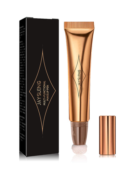 Jaysuing Multi-Functional Makeup Pen, Solid Liquid Contour Facial Blush Contour Highlighter Stick