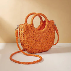 Grass woven bag women's bag ins versatile beach bag