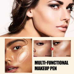 EELHOE Multifunctional Makeup Pen, Face Light Highlight Natural Three-Dimensional Liquid Contour Beauty Stick