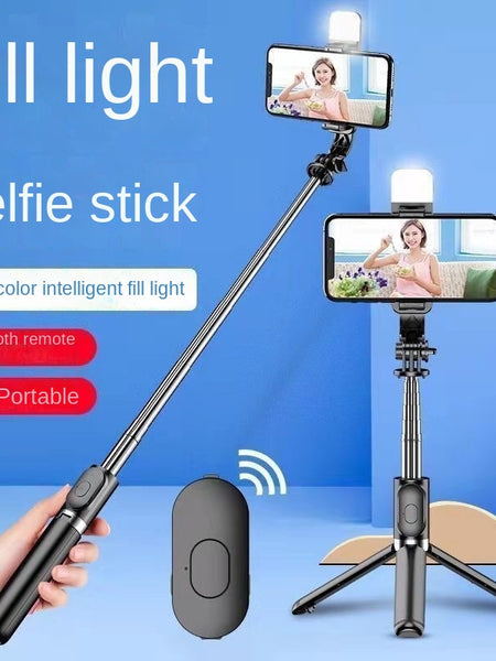 Wholesale Bluetooth Selfie Stick with Fill Light Extended Universal Phone Live Streaming Tripod