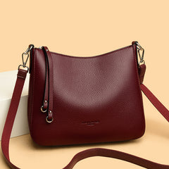 Fashionable Versatile Genuine Leather Women's Shoulder Crossbody Handheld Bag
