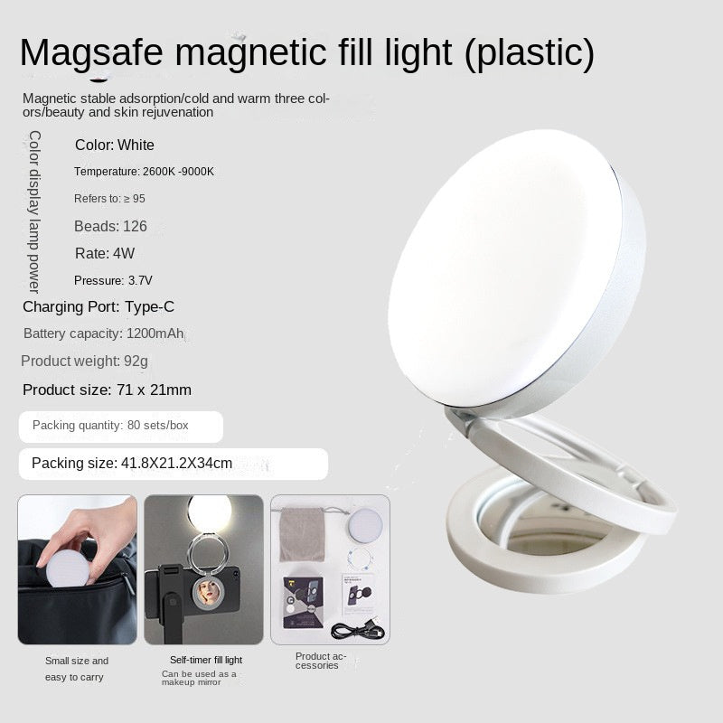 YSH-126 Magnetic Phone Fill Light — 126 LED MagSafe Photography Lamp for Live Streaming & Video Calls