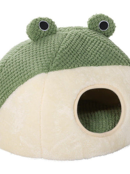 Pet Cat Dog Nest Little Frog Series Warm Plush Mat Autumn Winter Pet House Full Package Nest For Small Cats Dogs Within 5KG