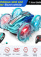 Colorful light wheel double-sided stunt amphibious remote control car watch dual control four-wheel drive power