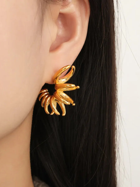 Titanium Steel Irregular Shape Earrings