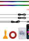 10 in 1 Car LED Acrylic Light Strip RGB Symphony Auto Interior Strip Lights Remote/APP Control Decorative Atmosphere Lamp
