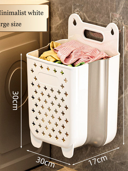 Dirty clothes basket, storage basket, foldable household wall hanging, dirty clothes bucket, laundry basket, shower, bathroom, a