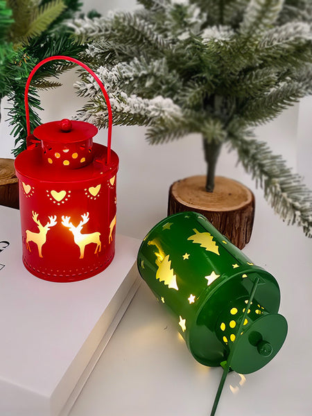 Christmas Candle Lights LED Small Lanterns Wind Lights Electronic Candles Nordic Style Creative Holiday Decoration Decorations