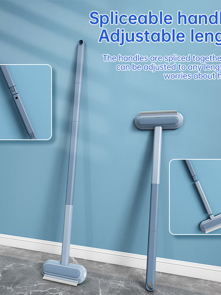 3-in-1 Pet Hair Remover Brush: Long-handle window & pet fur cleaning tool for cat/dog hair.