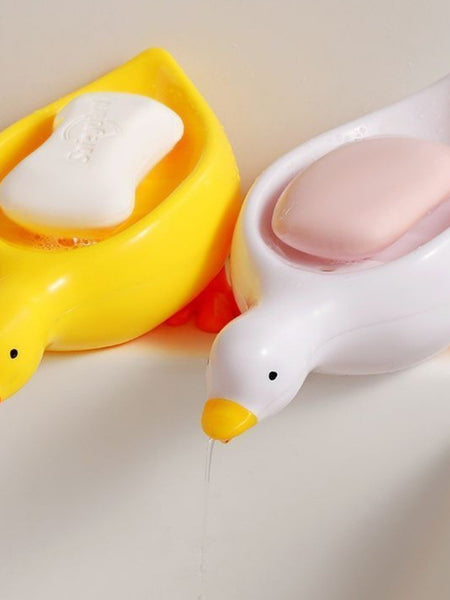 Cute little yellow duck soap box draining toilet sink new soap box