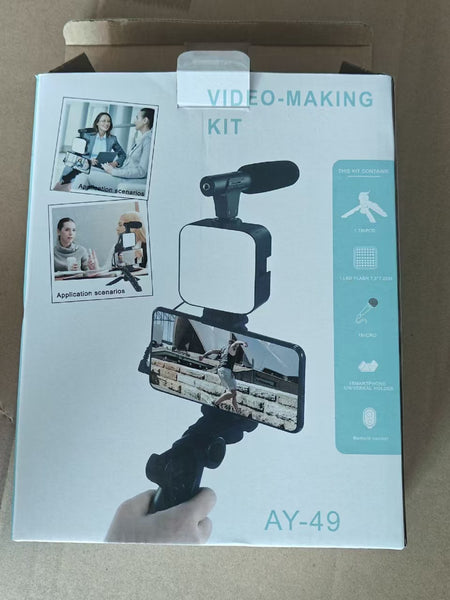 Desktop Beauty Leg Pocket Fill Light with Microphone Set Single Reflex Conference Lamp Handheld Photography with Microphone