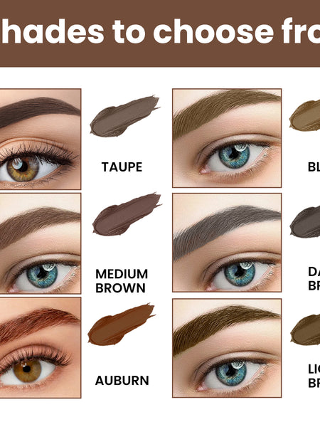 EELHOE Perfect Brow Stencil Kit, Waterproof Smooth Easy Color No Smudge No Makeup Natural Three-Dimensional Eyebrow Cream