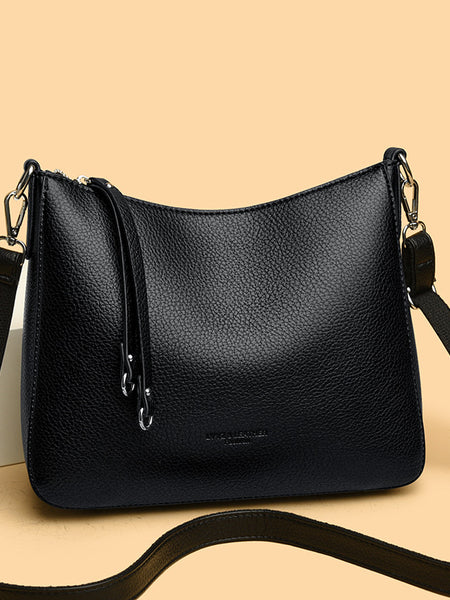 Fashionable Versatile Genuine Leather Women's Shoulder Crossbody Handheld Bag