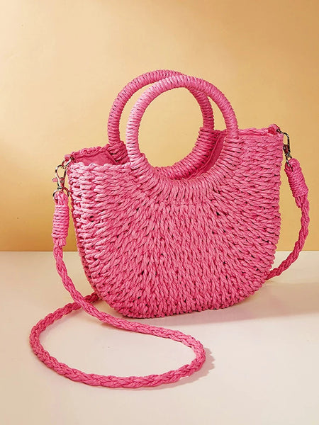 Grass woven bag women's bag ins versatile beach bag