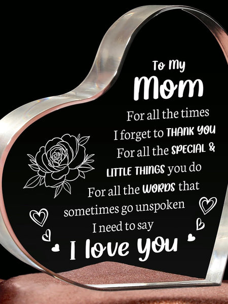 Transparent Love Acrylic Mother's Day Gift Table Decorative Ornaments