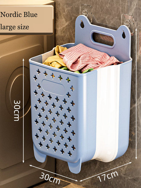 Dirty clothes basket, storage basket, foldable household wall hanging, dirty clothes bucket, laundry basket, shower, bathroom, a