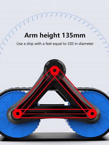 Double Wheel Abdominal Exerciser Women Men Automatic Rebound Ab Wheel Roller Waist Trainer Gym Sports Home Exercise Devices
