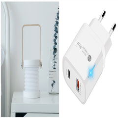 Foldable Touch Dimmable Reading LED Night Light Portable Lantern Lamp USB Rechargeable For Home Decor